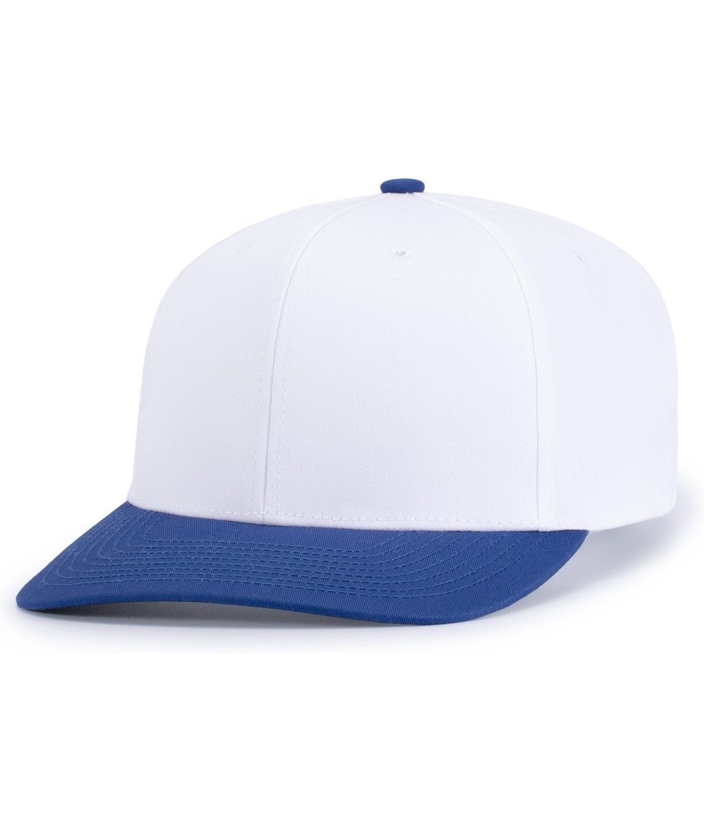 Pacific Headwear POLY/COTTON SNAPBACK CAP - Pacific Headwear P322 WHITE/ROYAL YTH