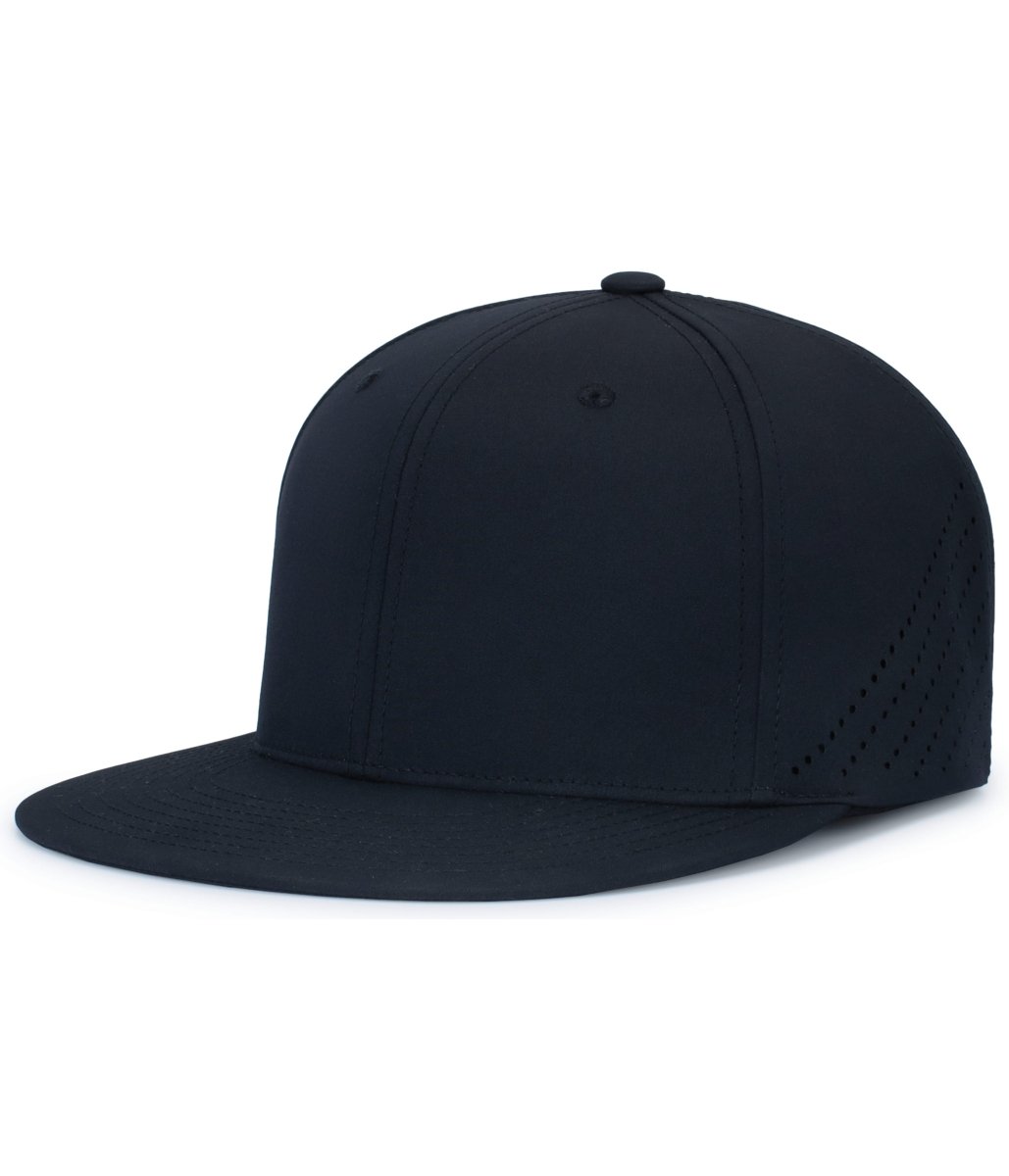 Pacific Headwear Premium Lightweight Perforated PacFlex Cap Powered by Coolcore® - Pacific Headwear ES471 BLACK S/M
