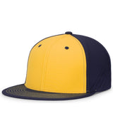 Pacific Headwear Premium Lightweight Perforated PacFlex Cap Powered by Coolcore® - Pacific Headwear ES471 GOLD/NAVY/NAVY S/M