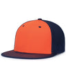 Pacific Headwear Premium Lightweight Perforated PacFlex Cap Powered by Coolcore® - Pacific Headwear ES471 ORANGE/NAVY/NAVY S/M