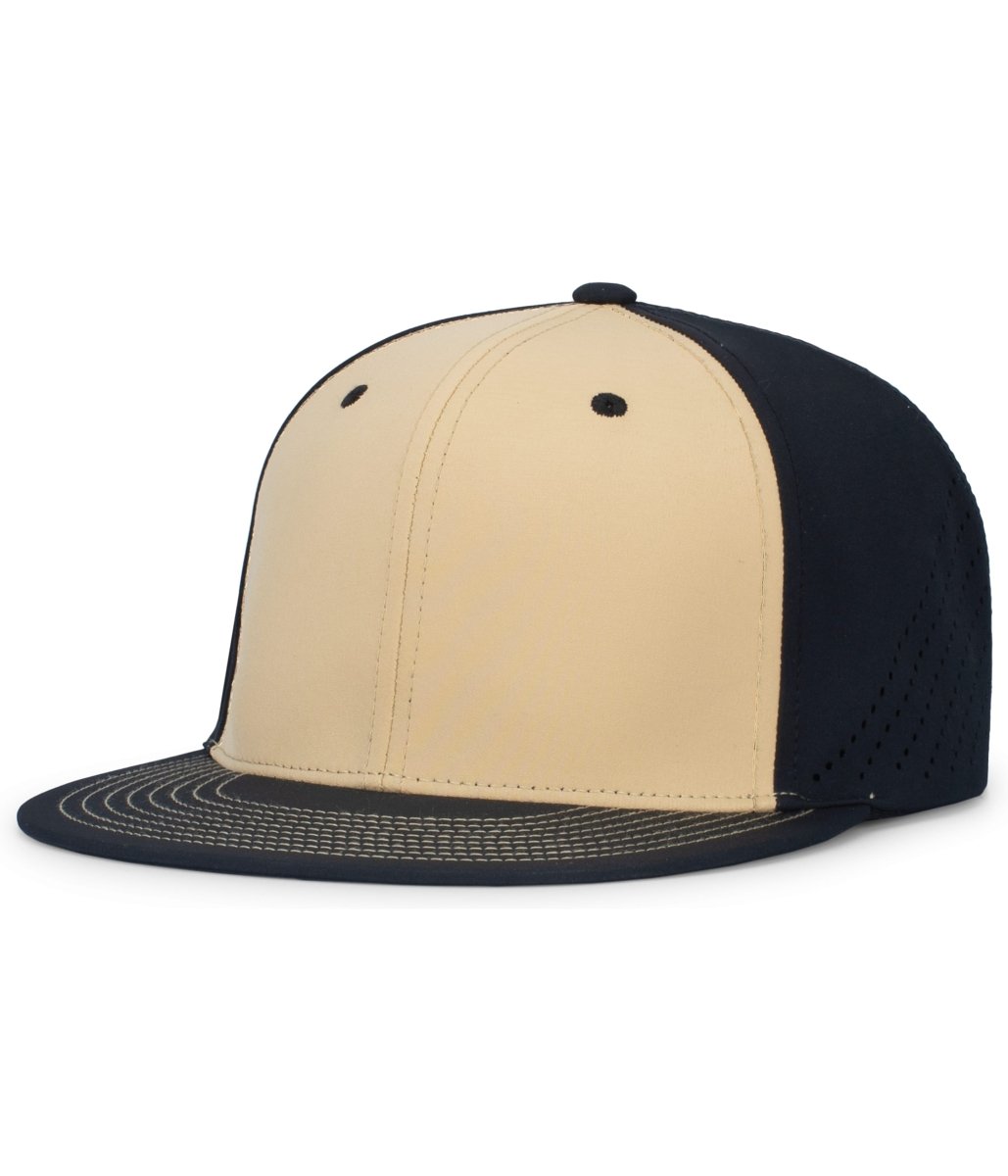 Pacific Headwear Premium Lightweight Perforated PacFlex Cap Powered by Coolcore® - Pacific Headwear ES471 VEGAS/BLACK/BLACK S/M