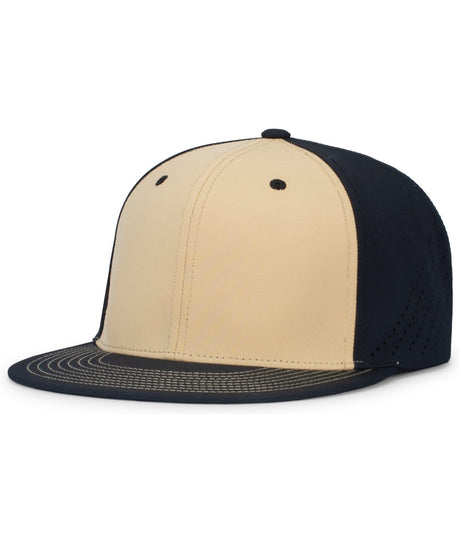 Pacific Headwear Premium Lightweight Perforated PacFlex Cap Powered by Coolcore® - Pacific Headwear ES471 VEGAS/BLACK/BLACK S/M