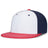 Pacific Headwear Premium Lightweight Perforated PacFlex Cap Powered by Coolcore® - Pacific Headwear ES471 WHITE/NAVY/RED S/M
