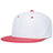Pacific Headwear Premium Lightweight Perforated PacFlex Cap Powered by Coolcore® - Pacific Headwear ES471 WHITE/RED S/M