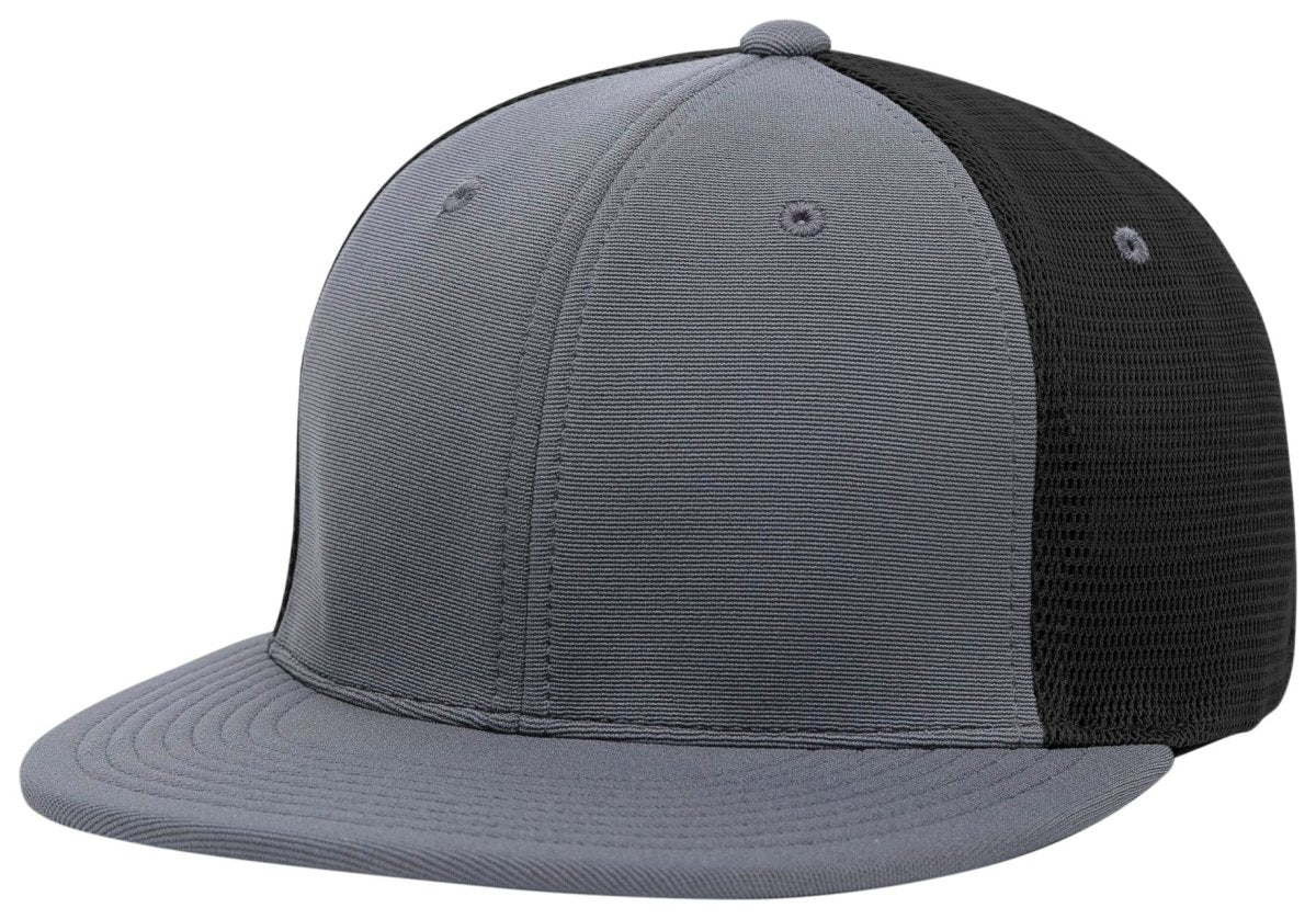 Pacific Headwear Premium M2 Performance Trucker Flexfit® Cap - Pacific Headwear ES341 GRAPHITE/BLACK/GRAPHITE S/M