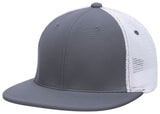 Pacific Headwear Premium M2 Performance Trucker Flexfit® Cap - Pacific Headwear ES341 GRAPHITE/WHITE/GRAPHITE S/M