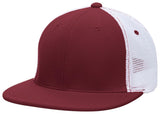 Pacific Headwear Premium M2 Performance Trucker Flexfit® Cap - Pacific Headwear ES341 MAROON/WHITE/MAROON S/M