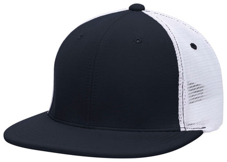 Pacific Headwear Premium M2 Performance Trucker Flexfit® Cap - Pacific Headwear ES341 NAVY/WHITE/NAVY S/M