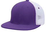 Pacific Headwear Premium M2 Performance Trucker Flexfit® Cap - Pacific Headwear ES341 PURPLE/WHITE/PURPLE S/M