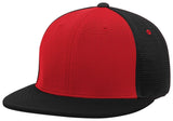 Pacific Headwear Premium M2 Performance Trucker Flexfit® Cap - Pacific Headwear ES341 RED/BLACK/BLACK S/M
