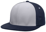 Pacific Headwear Premium M2 Performance Trucker Flexfit® Cap - Pacific Headwear ES341 SILVER/NAVY/NAVY S/M