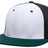 Pacific Headwear Premium M2 Performance Trucker Flexfit® Cap - Pacific Headwear ES341 WHITE/BLACK/DARK GREEN S/M