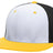 Pacific Headwear Premium M2 Performance Trucker Flexfit® Cap - Pacific Headwear ES341 WHITE/BLACK/GOLD S/M