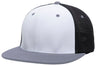 Pacific Headwear Premium M2 Performance Trucker Flexfit® Cap - Pacific Headwear ES341 WHITE/BLACK/GRAPHITE S/M