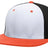 Pacific Headwear Premium M2 Performance Trucker Flexfit® Cap - Pacific Headwear ES341 WHITE/BLACK/ORANGE S/M