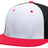 Pacific Headwear Premium M2 Performance Trucker Flexfit® Cap - Pacific Headwear ES341 WHITE/BLACK/RED S/M