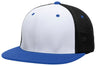 Pacific Headwear Premium M2 Performance Trucker Flexfit® Cap - Pacific Headwear ES341 WHITE/BLACK/ROYAL S/M