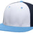 Pacific Headwear Premium M2 Performance Trucker Flexfit® Cap - Pacific Headwear ES341 WHITE/NAVY/COLUMBIA BLUE S/M