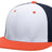 Pacific Headwear Premium M2 Performance Trucker Flexfit® Cap - Pacific Headwear ES341 WHITE/NAVY/ORANGE S/M