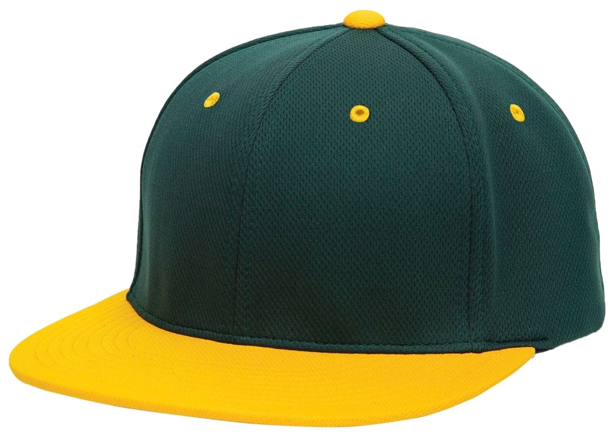 Pacific Headwear Premium P - Tec Flexfit® Cap - Pacific Headwear ES342 DARK GREEN/GOLD S/M
