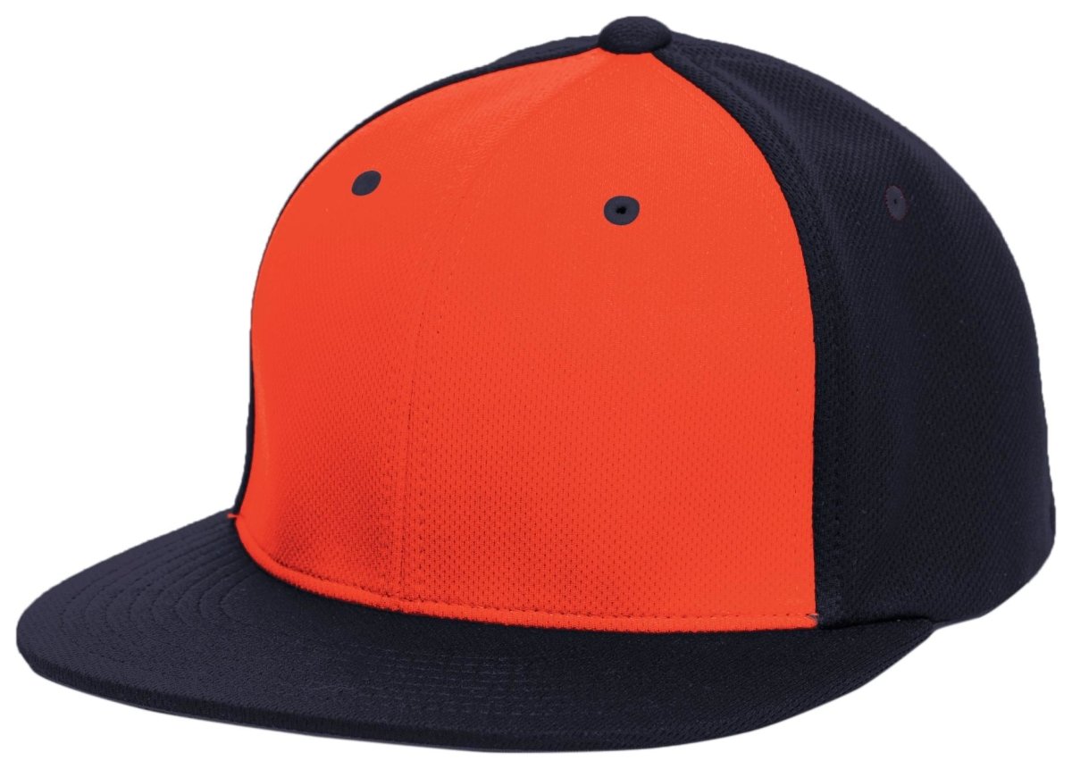 Pacific Headwear Premium P - Tec Flexfit® Cap - Pacific Headwear ES342 ORANGE/NAVY/NAVY S/M