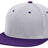 Pacific Headwear Premium P - Tec Flexfit® Cap - Pacific Headwear ES342 SILVER/PURPLE S/M