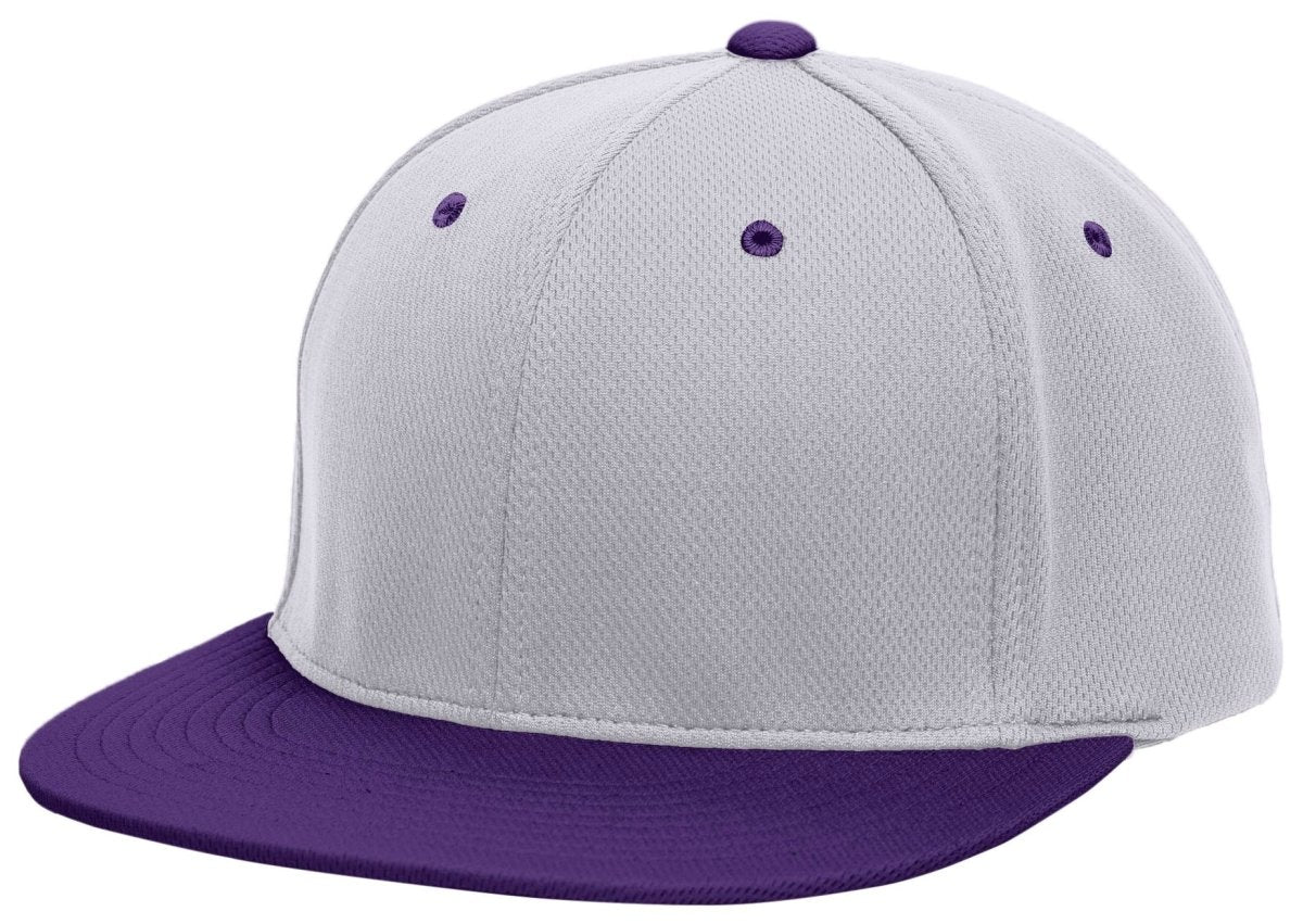 Pacific Headwear Premium P - Tec Flexfit® Cap - Pacific Headwear ES342 SILVER/PURPLE S/M