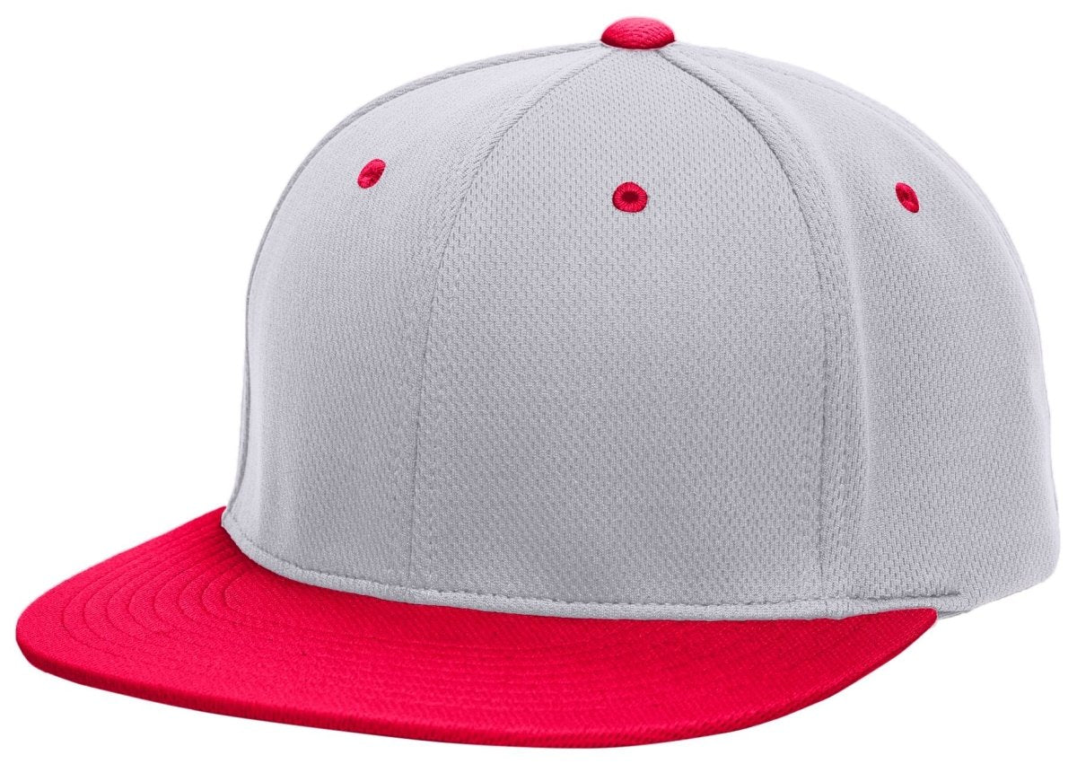 Pacific Headwear Premium P - Tec Flexfit® Cap - Pacific Headwear ES342 SILVER/RED S/M