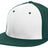 Pacific Headwear Premium P - Tec Flexfit® Cap - Pacific Headwear ES342 WHITE/DARK GREEN/DARK GREEN S/M