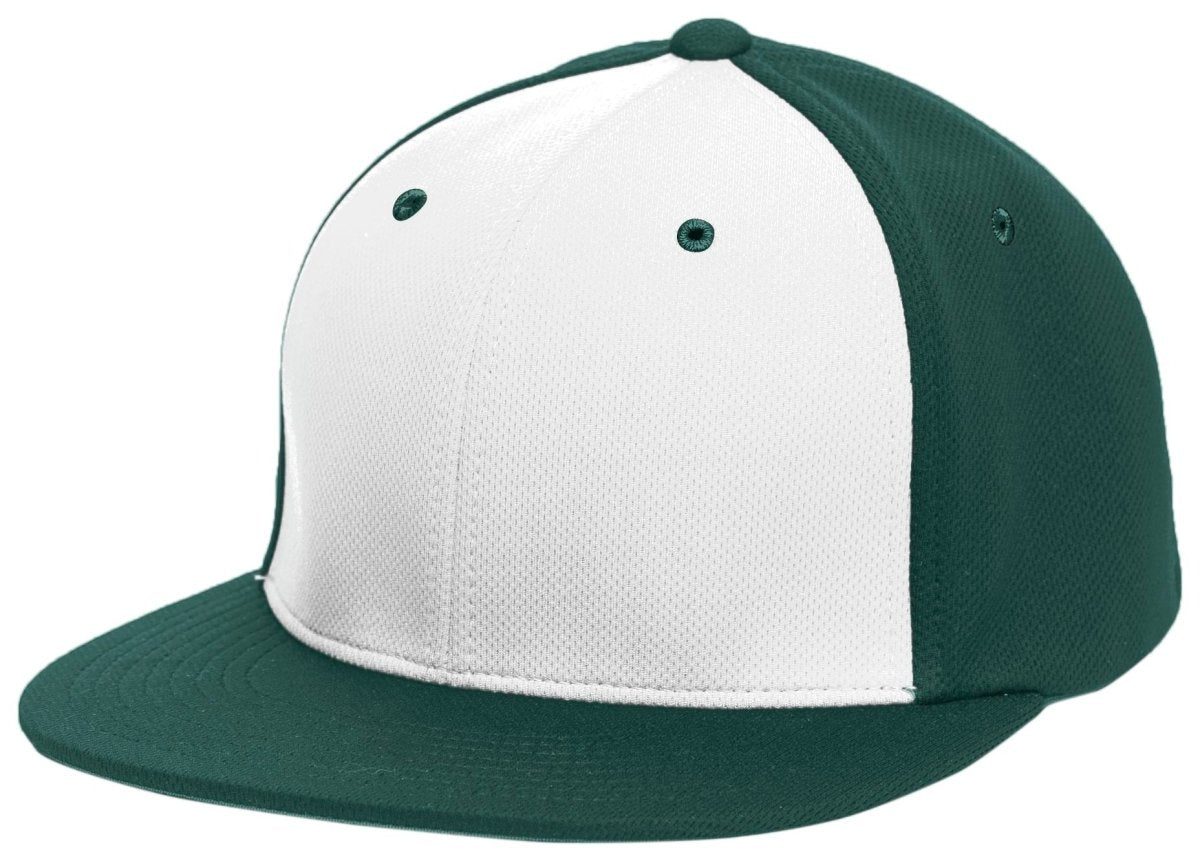 Pacific Headwear Premium P - Tec Flexfit® Cap - Pacific Headwear ES342 WHITE/DARK GREEN/DARK GREEN S/M