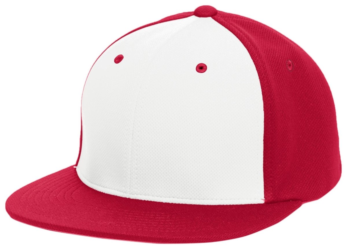 Pacific Headwear Premium P - Tec Flexfit® Cap - Pacific Headwear ES342 WHITE/RED/RED S/M