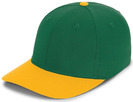 Pacific Headwear Pro - Wool Pacflex Cap - Pacific Headwear P821 DARK GREEN/GOLD S/M