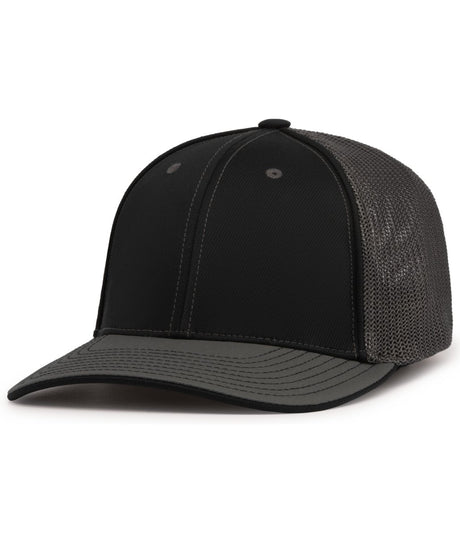 Pacific Headwear Trucker Flexfit® Cap 404F BLACK/GRAPHITE/GRAPHITE S/M