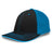 Pacific Headwear Trucker Flexfit® Cap 404F BLACK/NEON BLUE/BLACK S/M