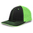 Pacific Headwear Trucker Flexfit® Cap 404F BLACK/NEON GREEN/BLACK S/M