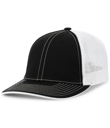 Pacific Headwear Trucker Flexfit® Cap 404F BLACK/WHITE/BLACK S/M
