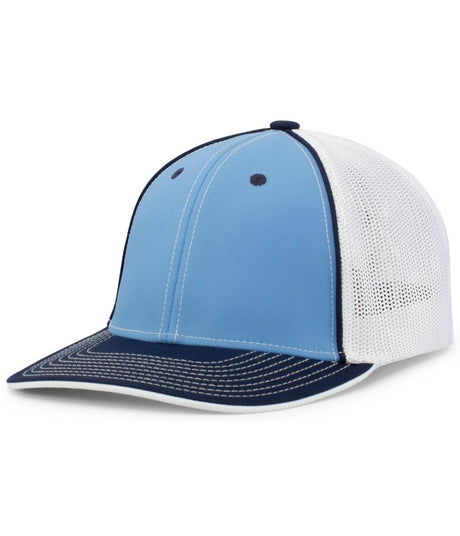 Pacific Headwear Trucker Flexfit® Cap 404F COLUMBIA BLUE/WHITE/NAVY S/M