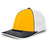 Pacific Headwear Trucker Flexfit® Cap 404F GOLD/WHITE/BLACK S/M