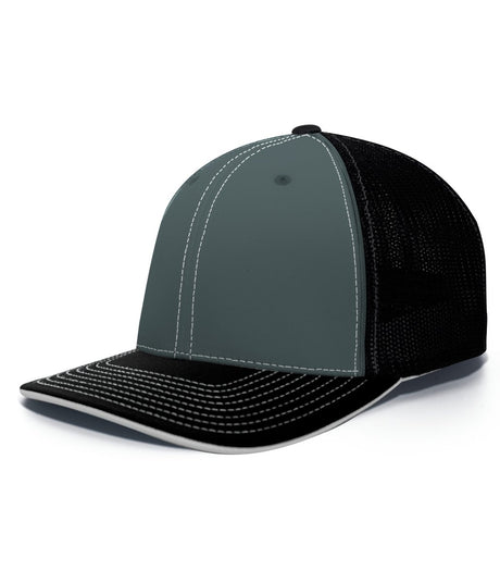 Pacific Headwear Trucker Flexfit® Cap 404F GRAPHITE/BLACK/BLACK S/M
