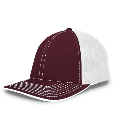 Pacific Headwear Trucker Flexfit® Cap 404F MAROON/WHITE S/M