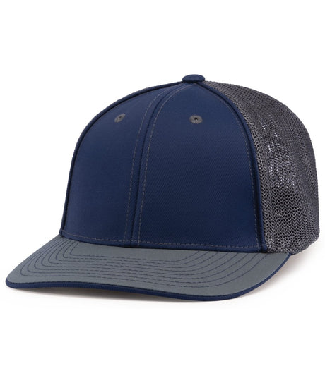 Pacific Headwear Trucker Flexfit® Cap 404F NAVY/GRAPHITE/GRAPHITE S/M