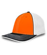 Pacific Headwear Trucker Flexfit® Cap 404F ORANGE/WHITE/BLACK S/M