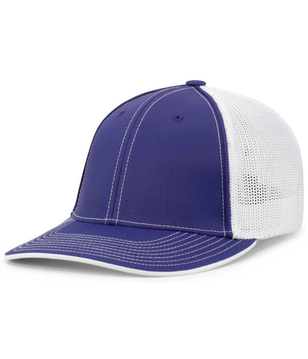 Pacific Headwear Trucker Flexfit® Cap 404F PURPLE/WHITE S/M