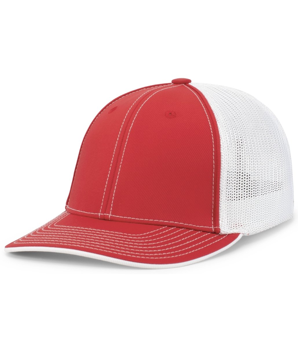 Pacific Headwear Trucker Flexfit® Cap 404F RED/WHITE S/M