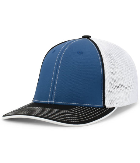 Pacific Headwear Trucker Flexfit® Cap 404F ROYAL/WHITE/BLACK S/M
