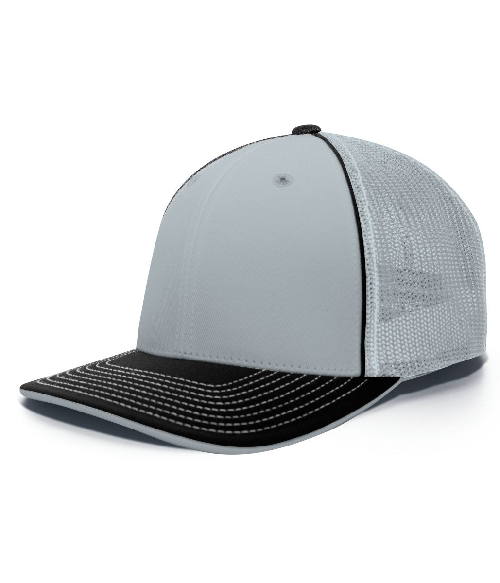 Pacific Headwear Trucker Flexfit® Cap 404F SILVER/BLACK S/M