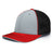 Pacific Headwear Trucker Flexfit® Cap 404F SILVER/BLACK/RED S/M