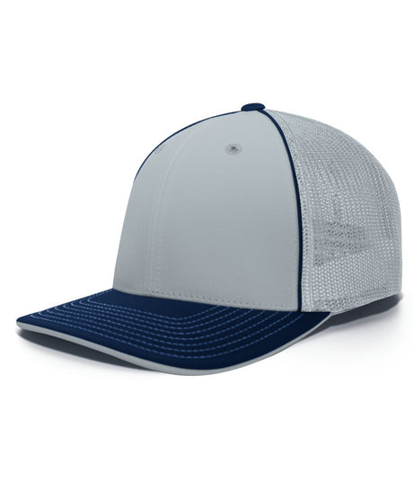 Pacific Headwear Trucker Flexfit® Cap 404F SILVER/NAVY S/M