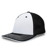 Pacific Headwear Trucker Flexfit® Cap 404F WHITE/BLACK/BLACK S/M