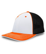 Pacific Headwear Trucker Flexfit® Cap 404F WHITE/BLACK/ORANGE S/M